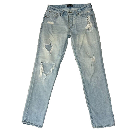 Abercrombie & Fitch Denim - Abercrombie & Fitch Jeans Womens 24 Ames Low Rise Slim Boyfriend Button Fly Blue